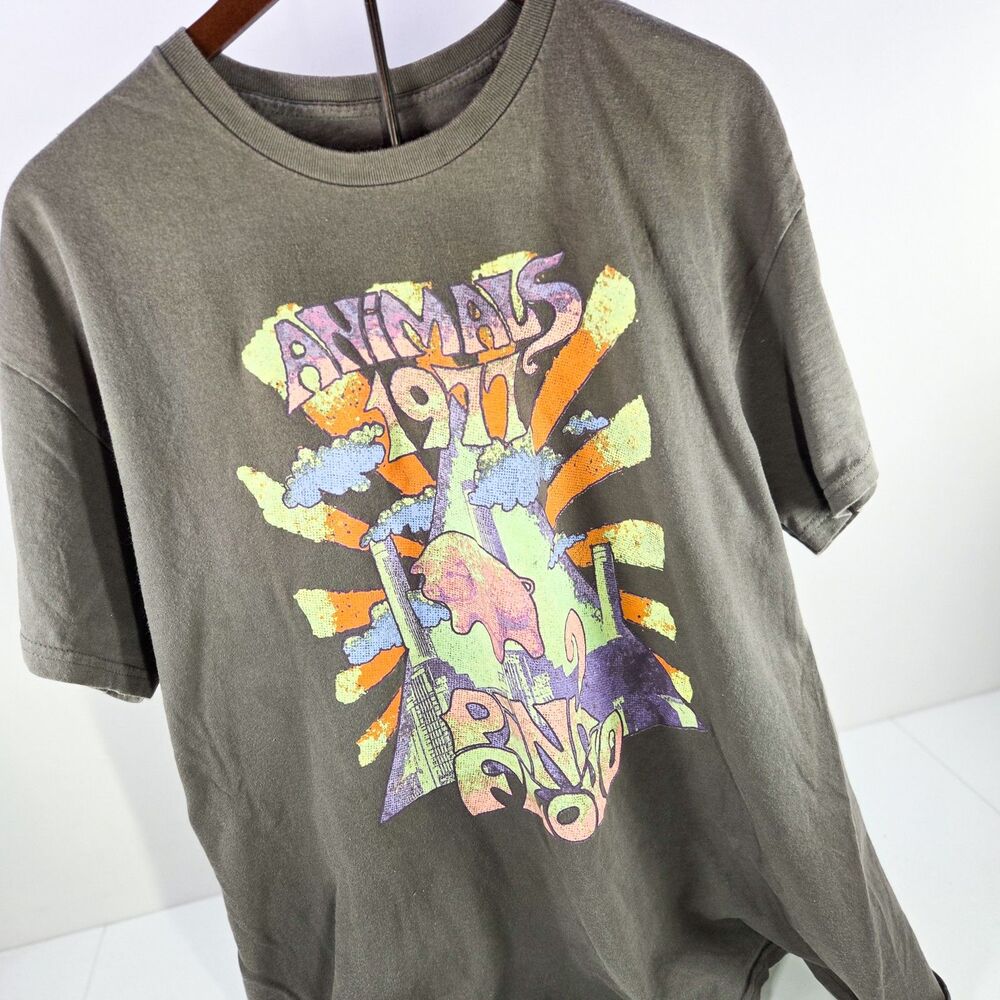 Zara Pink Floyd Animals 1977 Tour Graphic T-Shirt Gray Men's XL